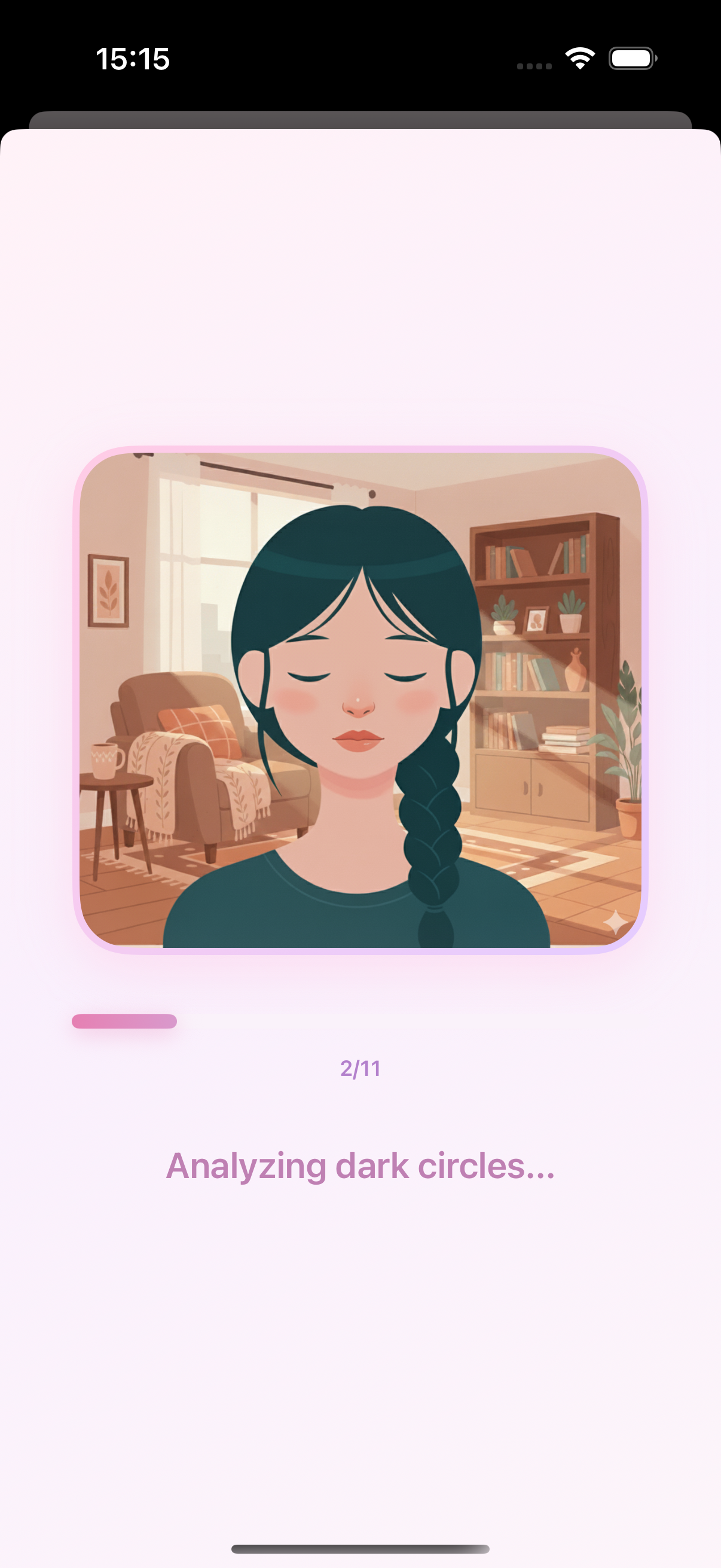 FaceGlow AI analysis in progress